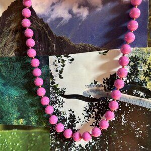 Purple Simple Beaded Necklace